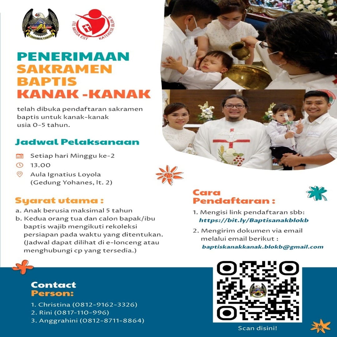 Penerimaan Sakramen Baptis Kanak-Kanak