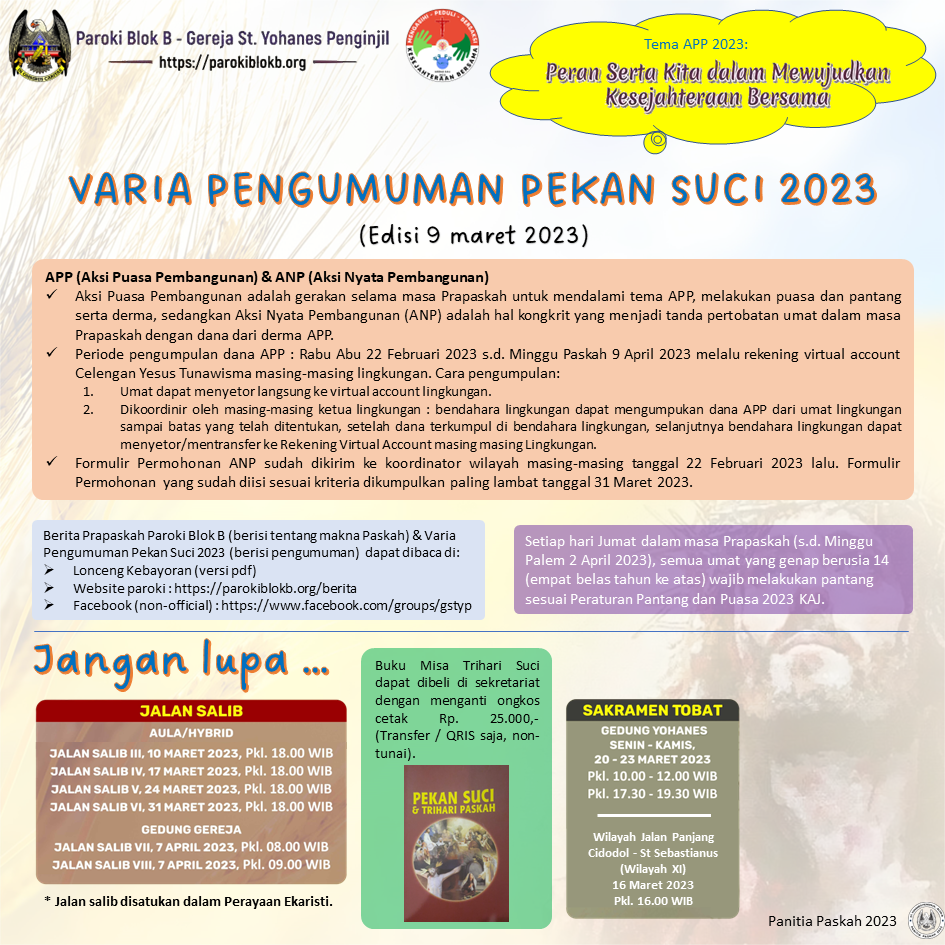 Varia Pengumuman Pekan Suci (1)