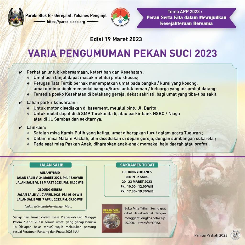 Varia Pengumuman Pekan Suci (2)