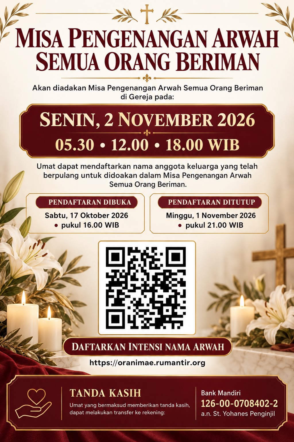 MISA PENGENANGAN ARWAH SEMUA ORANG BERIMAN